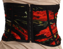 Load image into Gallery viewer, Dolce &amp; Gabbana Elegant Black Silk Corset Belt Top
