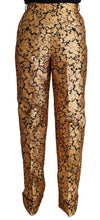 Load image into Gallery viewer, Dolce &amp; Gabbana Elegant Floral Jacquard High Waist Trousers
