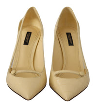 Load image into Gallery viewer, Dolce &amp; Gabbana Chic Pointed Toe Leather Pumps in Sunshine Yellow
