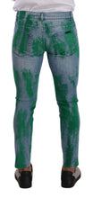 Load image into Gallery viewer, Dolce &amp; Gabbana Chic Skinny Denim Jeans in Blue Green Wash
