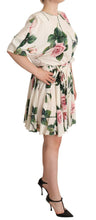 Load image into Gallery viewer, Dolce &amp; Gabbana Elegant Stretch Silk Pleated Rose Dress
