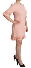 Load image into Gallery viewer, Dolce &amp; Gabbana Ruffled Sleeve Sheath Dress in Pink
