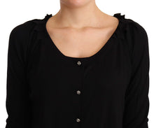 Load image into Gallery viewer, Dolce &amp; Gabbana Elegant Black Crystal-Button Cardigan
