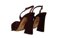 Load image into Gallery viewer, Dolce &amp; Gabbana Elegant Purple Suede Heels Sandals
