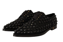 Load image into Gallery viewer, Dolce &amp; Gabbana Elegant Gros Grain Lace-Up Jeweled Flats
