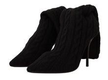 Load image into Gallery viewer, Dolce &amp; Gabbana Elegant Stretch Sock Boots in Black
