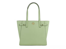Load image into Gallery viewer, Michael Kors Carmen Large Light Sage Saffiano Leather North South Tote Handbag
