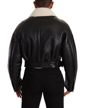 Load image into Gallery viewer, Dolce &amp; Gabbana Elegant Shearling Biker Jacket
