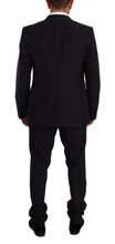 Load image into Gallery viewer, Dolce &amp; Gabbana Elegant Navy Slim Fit Wool Silk Two-Piece Suit
