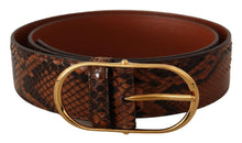 Load image into Gallery viewer, Dolce &amp; Gabbana Elegant Leather Belt with Gold Buckle

