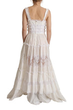 Load image into Gallery viewer, Dolce &amp; Gabbana Elegant White A-Line Tiered Maxi Dress
