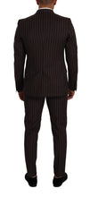 Load image into Gallery viewer, Dolce &amp; Gabbana Elegant Maroon Striped Slim Fit Suit
