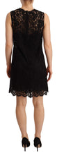 Load image into Gallery viewer, Dolce &amp; Gabbana Elegant Floral Lace Sheath Dress in Black

