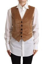 Load image into Gallery viewer, Dolce &amp; Gabbana Elegant Sleeveless V-Neck Corduroy Vest
