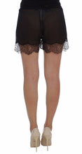 Load image into Gallery viewer, Dolce &amp; Gabbana Elegant Black Floral Lace Silk Shorts
