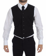 Load image into Gallery viewer, Dolce &amp; Gabbana Black Flax Cotton Dress Vest Blazer
