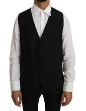 Load image into Gallery viewer, Dolce &amp; Gabbana Black Solid Wool Silk Vest
