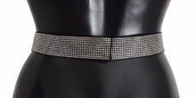 Load image into Gallery viewer, Dolce &amp; Gabbana Black Silk Crystal Bow Waist Belt Elegance
