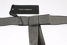 Load image into Gallery viewer, Dolce &amp; Gabbana Black Silk Crystal Bow Waist Belt Elegance
