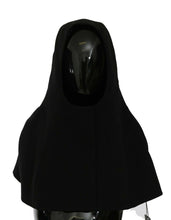 Load image into Gallery viewer, Dolce &amp; Gabbana Black Wool Whole Head Hooded Scarf Hat
