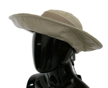 Load image into Gallery viewer, Dolce &amp; Gabbana Beige 100% Lamb Leather Wide Brim Panama Hat
