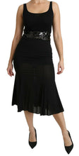 Load image into Gallery viewer, Dolce &amp; Gabbana Chic High Waist Black Silk Blend Skirt
