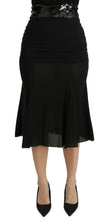 Load image into Gallery viewer, Dolce &amp; Gabbana Chic High Waist Black Silk Blend Skirt
