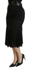 Load image into Gallery viewer, Dolce &amp; Gabbana Chic High Waist Black Silk Blend Skirt
