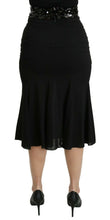 Load image into Gallery viewer, Dolce &amp; Gabbana Chic High Waist Black Silk Blend Skirt
