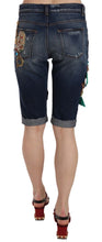 Load image into Gallery viewer, Dolce &amp; Gabbana Elegant Knee-Length Embellished Denim Shorts
