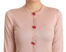 Load image into Gallery viewer, Dolce &amp; Gabbana Elegant Silk Pink Cardigan
