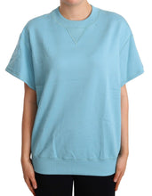 Load image into Gallery viewer, Dolce &amp; Gabbana Blue Cotton Short Sleeves Crew Neck Top

