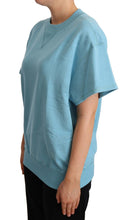 Load image into Gallery viewer, Dolce &amp; Gabbana Blue Cotton Short Sleeves Crew Neck Top
