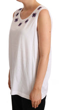 Load image into Gallery viewer, Dolce &amp; Gabbana Floral Trim Logo Tank Top in White

