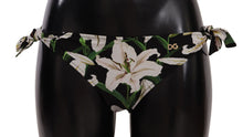 Load image into Gallery viewer, Dolce &amp; Gabbana Bikini Bottom Black Lily Print Swimsuit Swimwear
