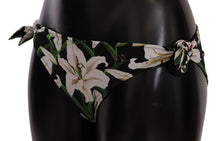 Load image into Gallery viewer, Dolce &amp; Gabbana Bikini Bottom Black Lily Print Swimsuit Swimwear
