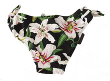 Load image into Gallery viewer, Dolce &amp; Gabbana Bikini Bottom Black Lily Print Swimsuit Swimwear
