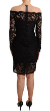 Load image into Gallery viewer, Dolce &amp; Gabbana Elegant Black Lace Knee-Length Dress
