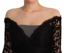 Load image into Gallery viewer, Dolce &amp; Gabbana Elegant Black Lace Knee-Length Dress
