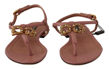 Load image into Gallery viewer, Dolce &amp; Gabbana Elegant Pink Leather Ankle Strap Sandals
