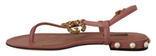 Load image into Gallery viewer, Dolce &amp; Gabbana Elegant Pink Leather Ankle Strap Sandals
