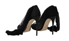 Load image into Gallery viewer, Dolce &amp; Gabbana Elegant Netted Sock Pumps in Timeless Black
