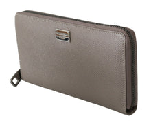 Load image into Gallery viewer, Dolce &amp; Gabbana Beige Continental Zip Leather Wallet
