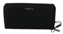 Load image into Gallery viewer, Dolce &amp; Gabbana Chic Black and Red Leather Continental Wallet

