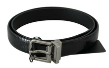 Load image into Gallery viewer, Dolce &amp; Gabbana Elegant Lizard Skin Leather Belt in Black
