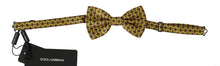 Load image into Gallery viewer, Dolce &amp; Gabbana Elegant Yellow Silk Bow Tie
