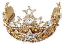 Load image into Gallery viewer, Dolce &amp; Gabbana Regal Crystal Diadem Gold Tiara
