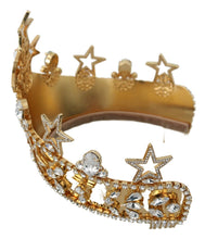 Load image into Gallery viewer, Dolce &amp; Gabbana Regal Crystal Diadem Gold Tiara
