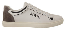 Load image into Gallery viewer, Dolce &amp; Gabbana Elegant White Leather Casual Sneakers
