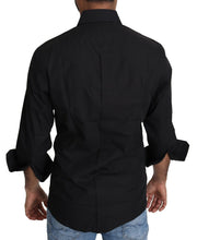 Load image into Gallery viewer, Dolce &amp; Gabbana Elegant Black Slim Fit Dress Shirt
